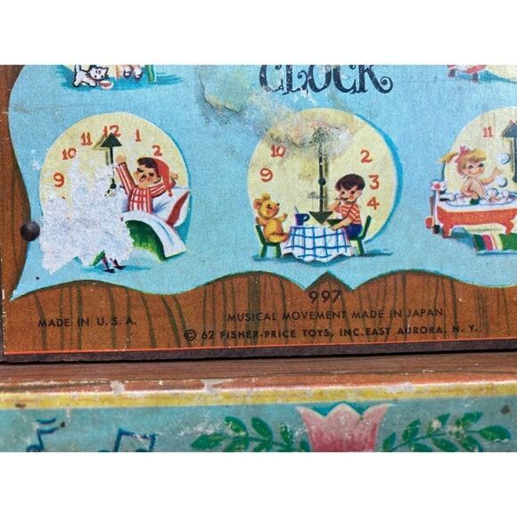 Vintage fisher price 1962 tick tock teaching clock - Picture 8 of 8